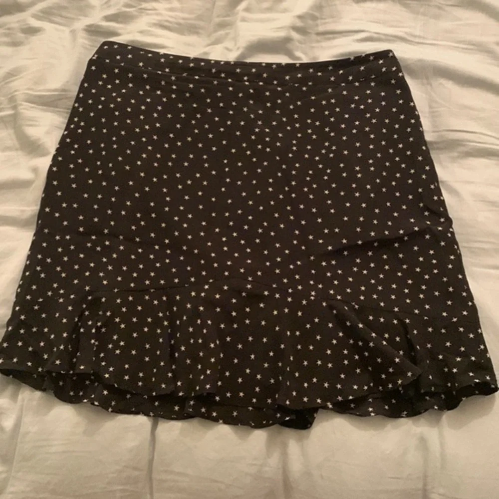 EUC Madewell star print black mini skirt
